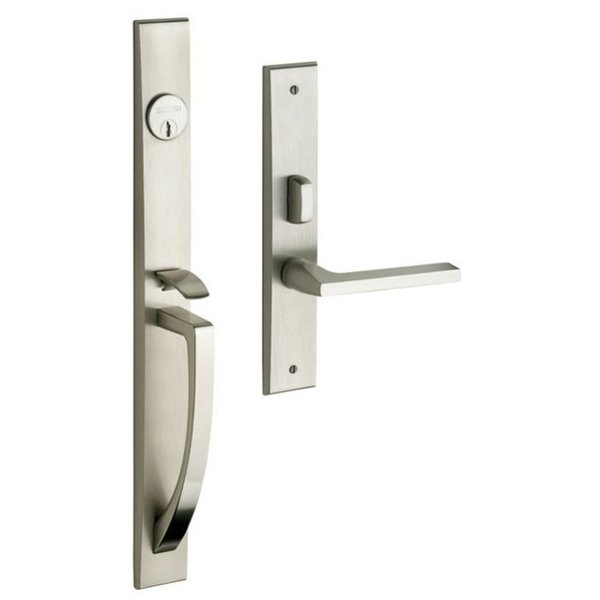 Double Cylinder Entry Handlesets Lifetime Satin Nickel, Baldwin Estate, Mfr#: 6966.056.RDBL
